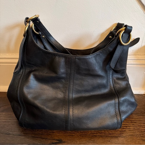 Cole Haan Black Leather Shoulder Bag - Picture 3 of 16